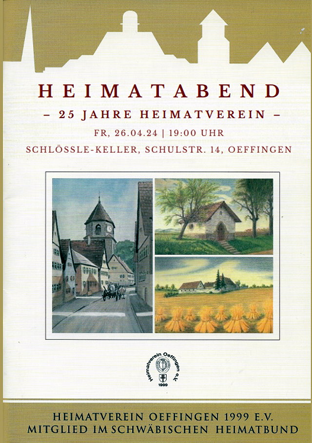 Archiv Heimatverein Oeffingen - Poster Jubilum 25 Jahre - Heimatabend