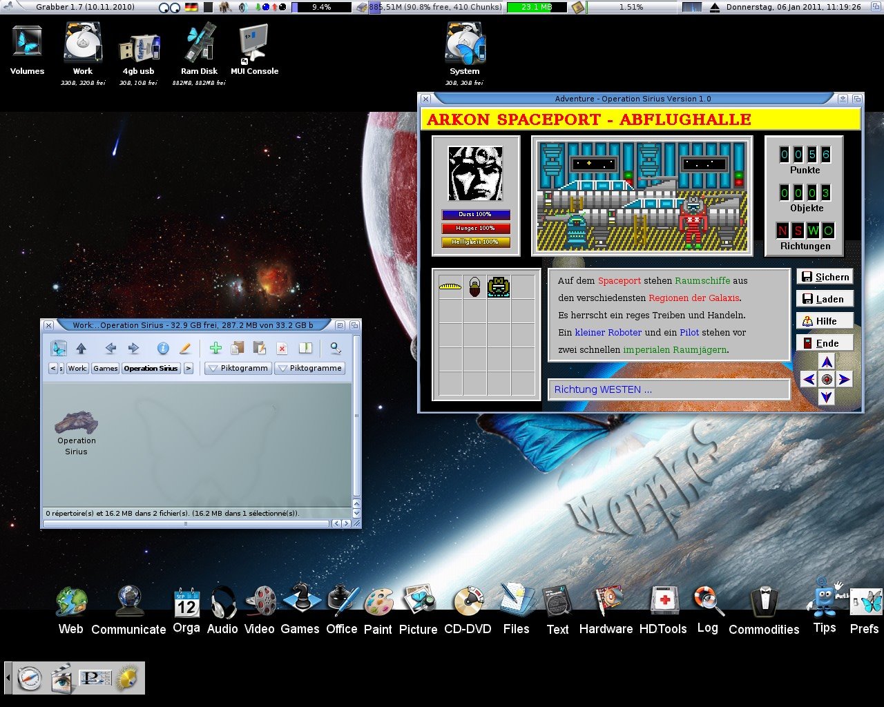 Archive Achim Kern - Hollywood Operation Sirius game snapshot MorphOS