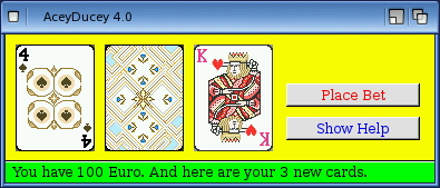 Archive Achim Kern - Hollywood card game Acey Ducey