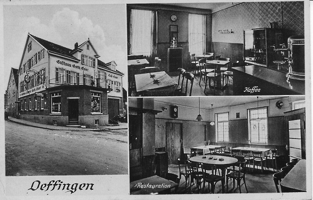 Archiv Heimatverein Oeffingen - Postkarte Gasthaus Cafe Gaier