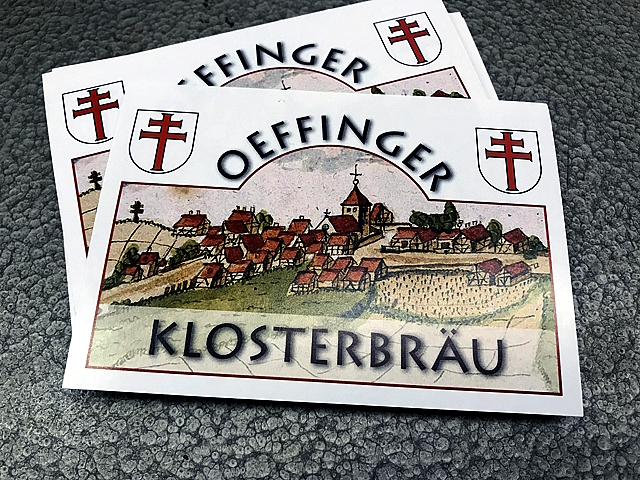 Archiv Heimatverein Oeffingen - Bier Etikett Klosterbräu