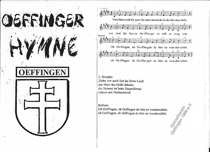 Archiv Heimarverein Oeffingen - Oeffinger Hymne