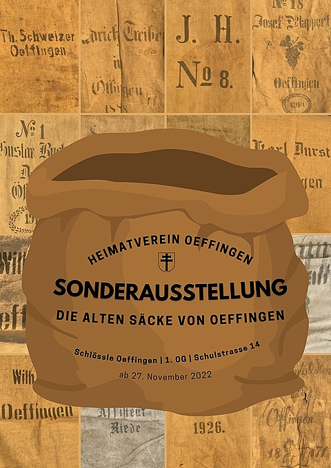 Archiv Heimatverein Oeffingen - Plakat Sonderausstellung alte Säcke