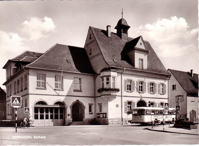Archiv Heimatverein Oeffingen - Postkarte (6) Oeffingen - Rathaus