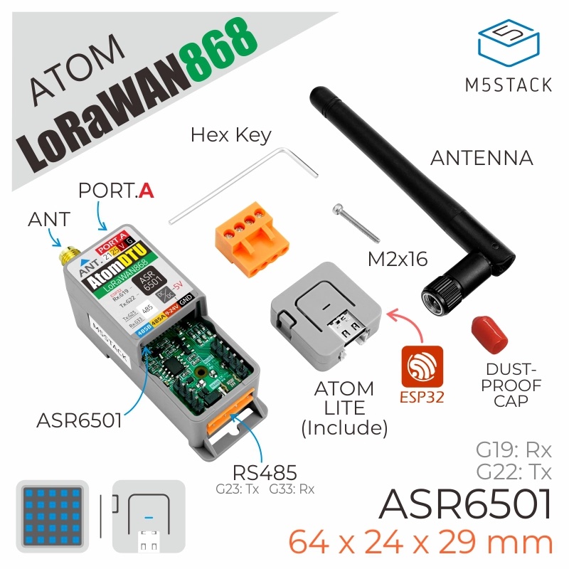 Archiv KeHo Software - M5STACK ATOM DTU hardware infos